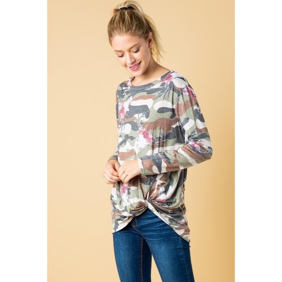 Camouflage floral deer skull twist kno…NWT - Picture 4 of 4